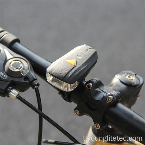 Luce anteriore ricaricabile in bicicletta LED USB